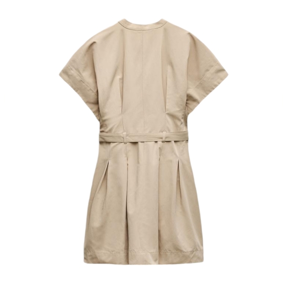 Zara NWT belted short Dress ZW Collection Size Medium - Picture 5 of 10